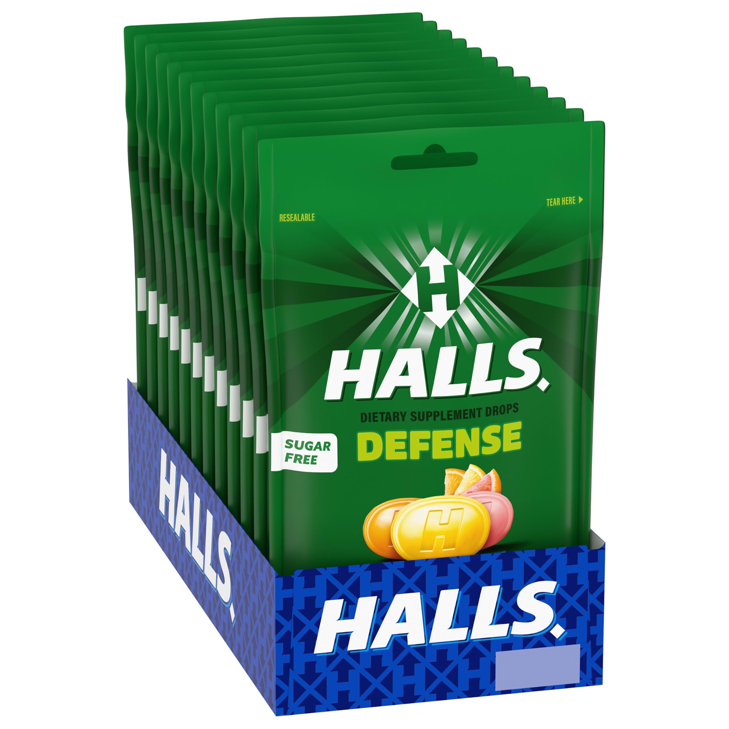 HALLS Defense Citrus Sugar Free Vitamin C Dietary Supplement Drops, 300 ct — Amazon image 11