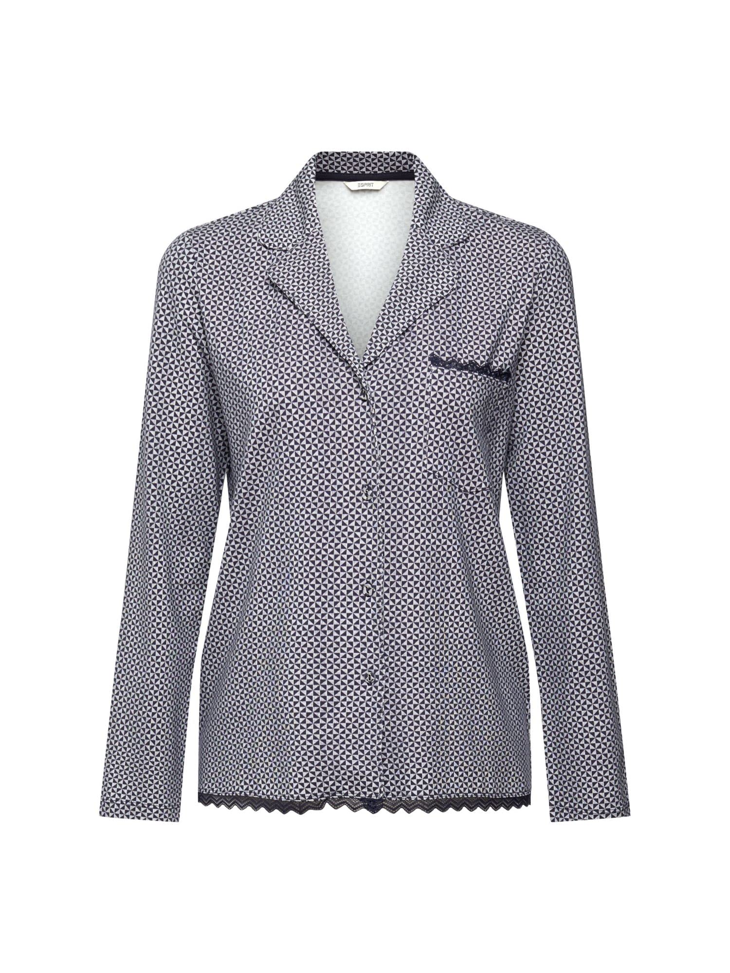 ESPRIT Algodón Estampado Encaje Sus S.Shirt_a_l Camiseta de Pijama Mujer