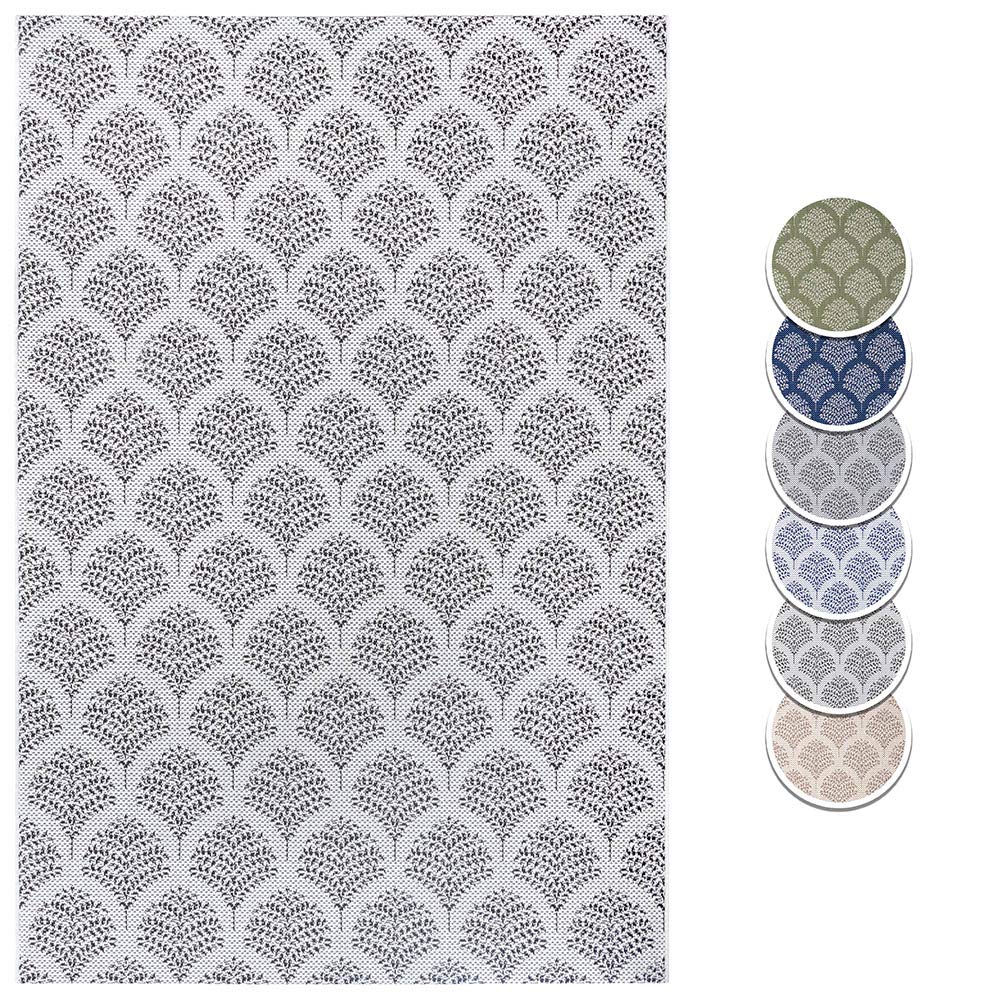 HANSE Home Tapis d'intérieur et d'extérieur en Tissu Plat - Couleur : crème/Noir - Dimensions : 160 x 230 cm