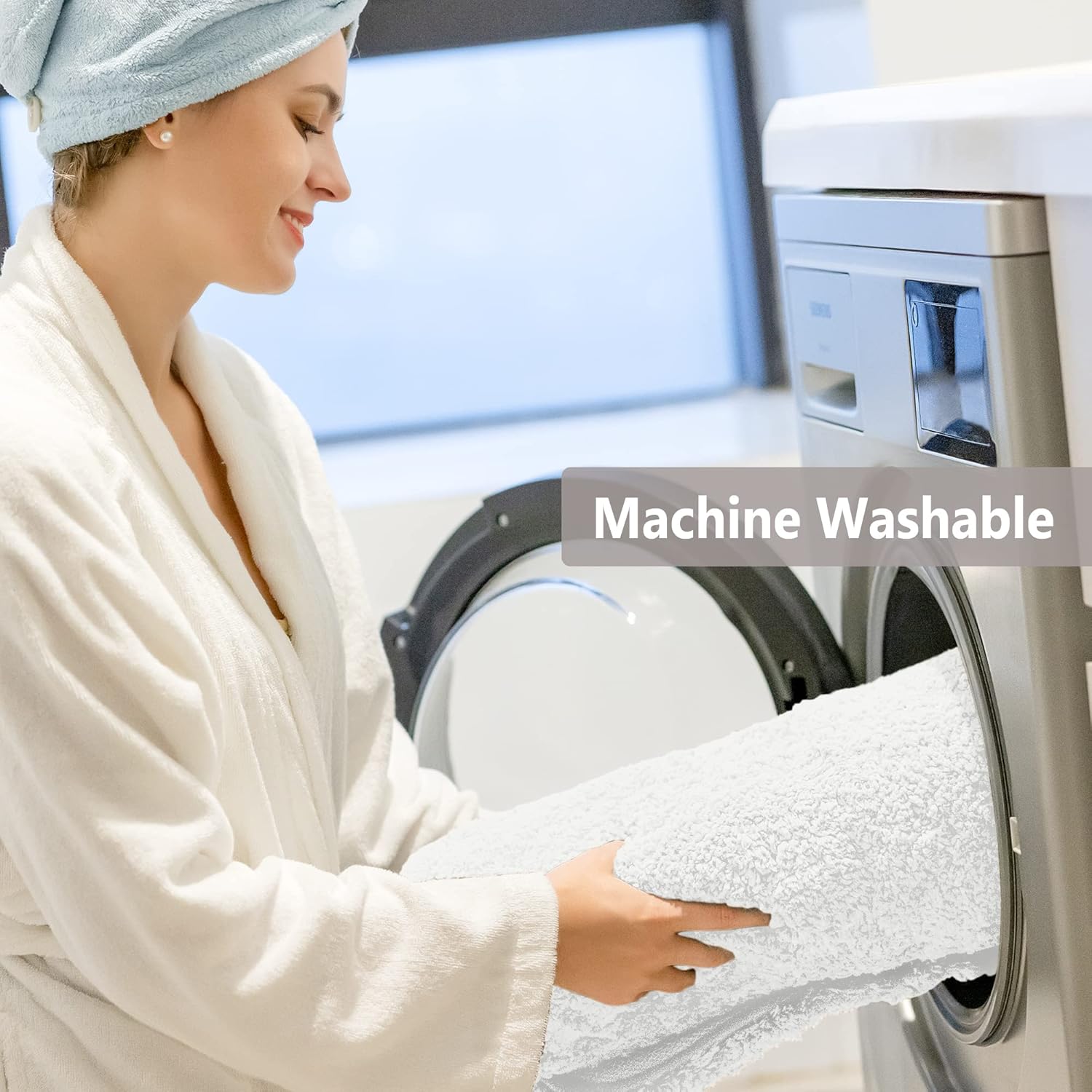 VANZAVANZU Bath Mats Non Slip Ultra Soft Absorbant Microfiber Fluffy Thick Bathroom Rugs Machine Washable (24"x36", White)