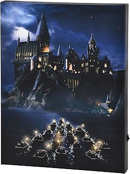Elbenwald Harry Potter Wall Art With Light Hogwarts Castle Design Battery Operated 30 X 40 X 3 8 Cm Amazon De Home Kitchen