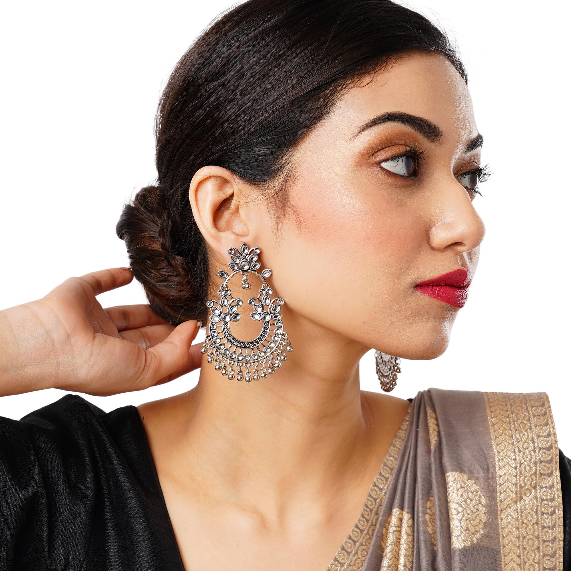 Cultural Elegance Ethnic Earrings with Detailing