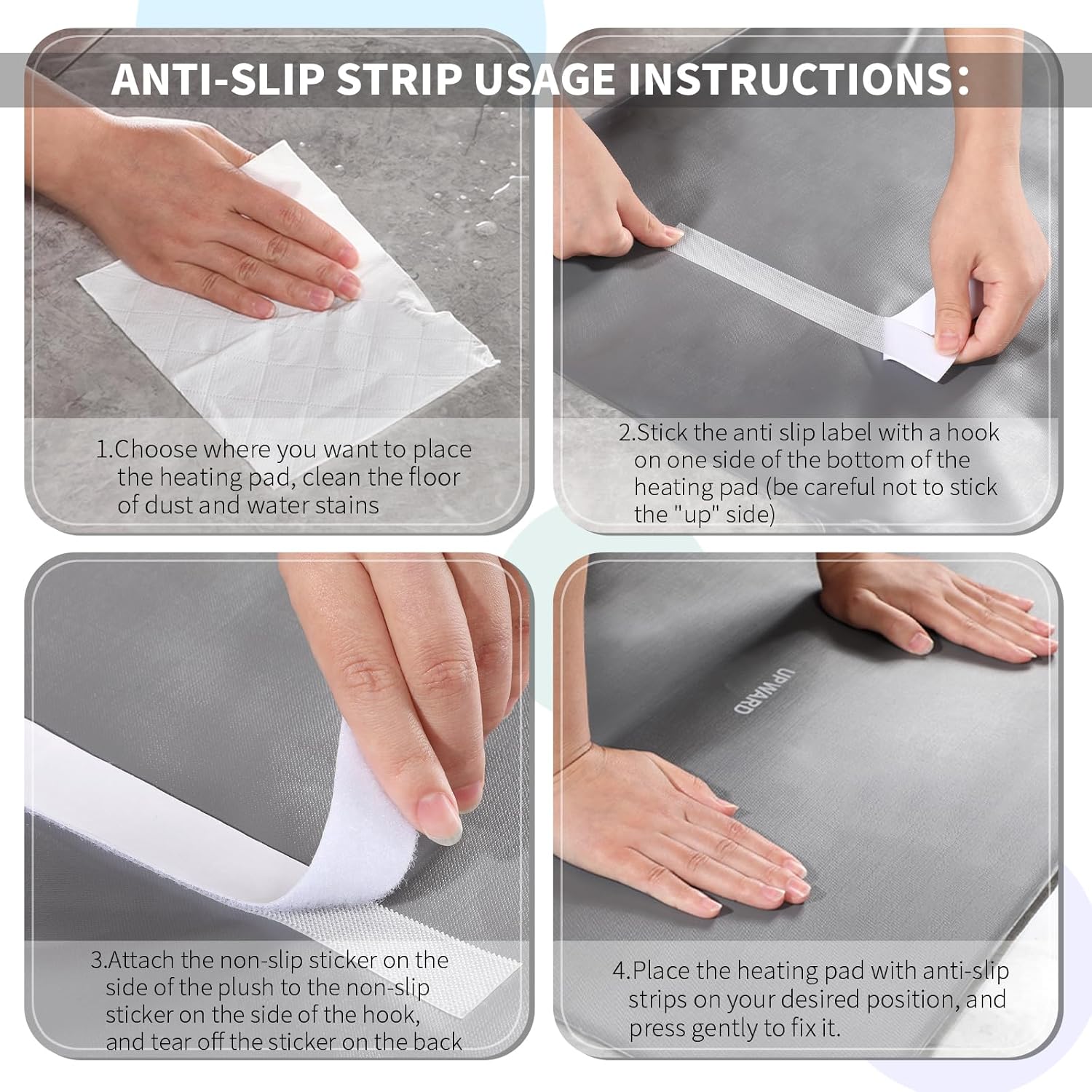 Yimobra Heating Pad for Bathroom Rugs, with Memory Function, Adjustable Temperature (32-146℉) and Time (1-24h),Keep Dry Bathroom Bath Mat in Winter Every Day, Waterproof, 25"x17.5" - Image 6