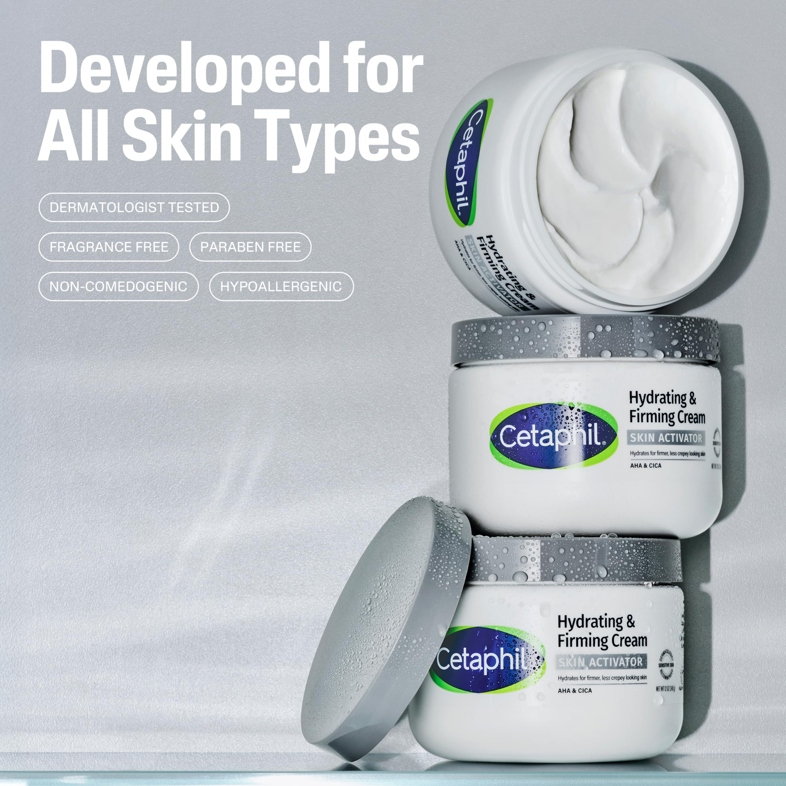 Skin Activator Crema corporal hidratante y reafirmante, 12 onzas, ácido mandélico (AHA) y Centella Asiática (CICA), hidrata y reafirma el envejecimiento de la piel, cuidado de la piel 2