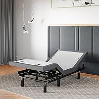 Vista 9 de Sven & Son Base de cama ajustable Classic, elevación de cabeza y pie, masaje, luces bajo la cama, USB, memoria de gel, estructura inteligente