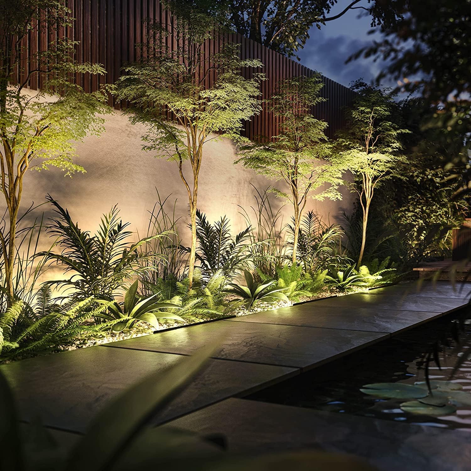 Philips Hue White & Color Ambiance Amarant Wandfluter (1.420 lm), dimmbare Gartenleuchte für das Hue Lichtsystem mit 16 Mio. Farben, smarte Lichtsteuerung über Sprache oder App, schwarz
