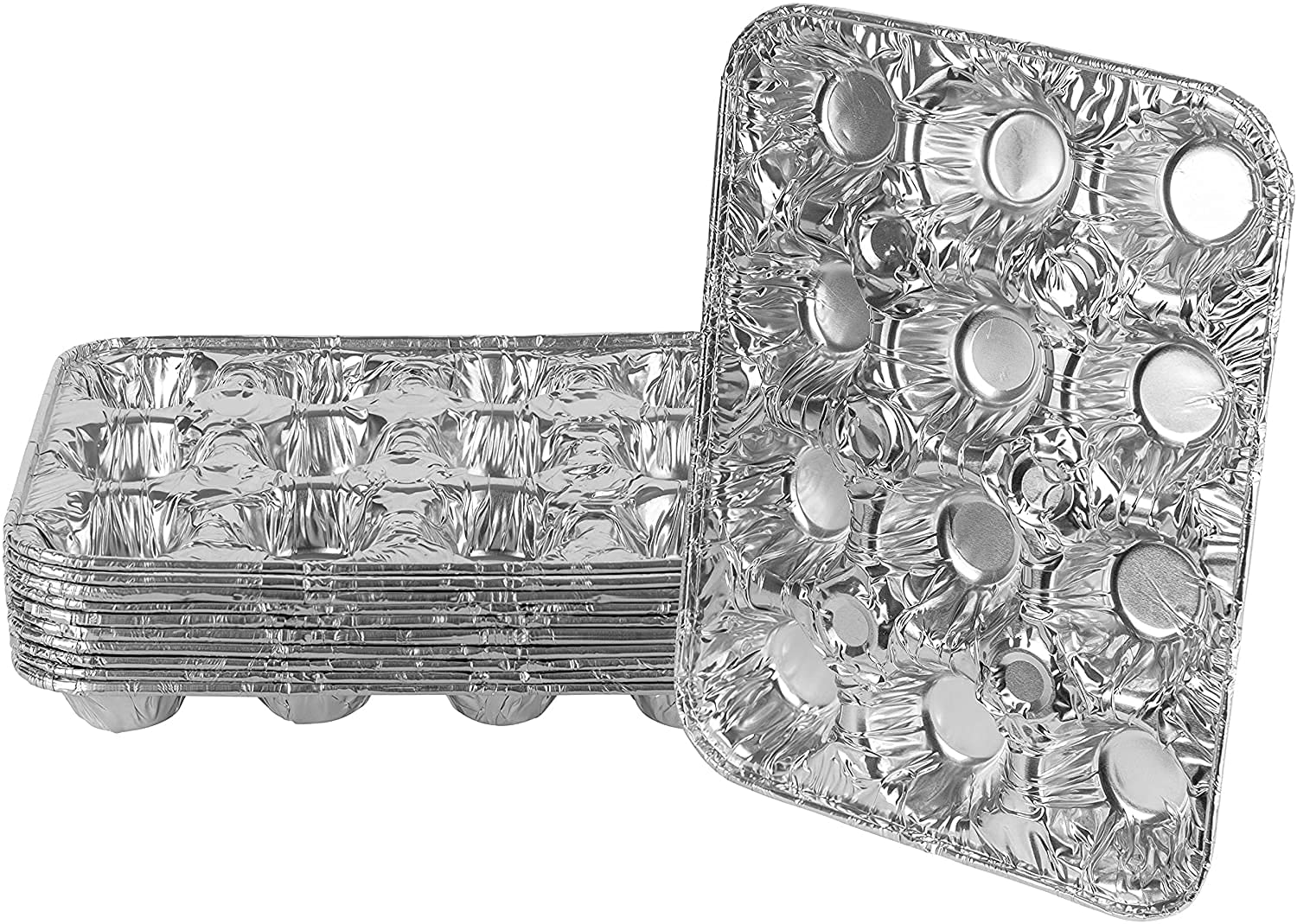 Nicole Fantini Disposable Aluminum 12 Cavity Mini Muffin Foil Pan (4)