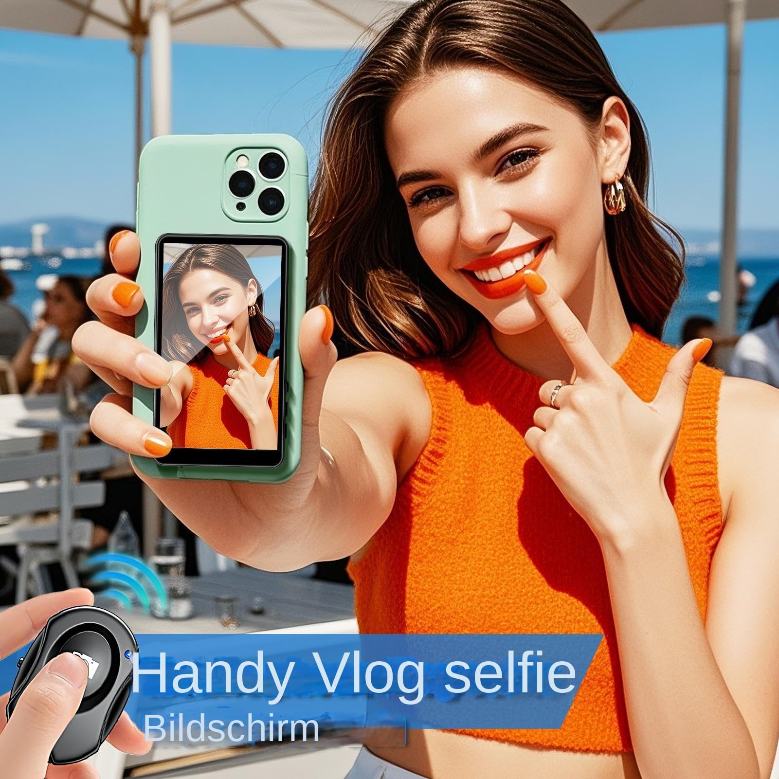 Monitor per Autoscatti Vlog Monitor Selfie Con Fotocamera Posteriore Per | Accessorio Smartphone Senza Ritardo per Vlog, Foto, Video e Live Streaming