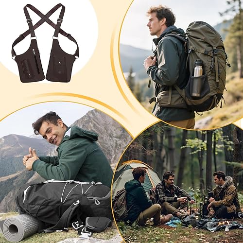Sac à Bandoulière Sous Le Bras – Antivol, Imperméable, Multi-Poches – Taille 27.5x15.5 Cm – Cuir PU – Pour Voyage, Randonnée, Vélo – Homme/Femme