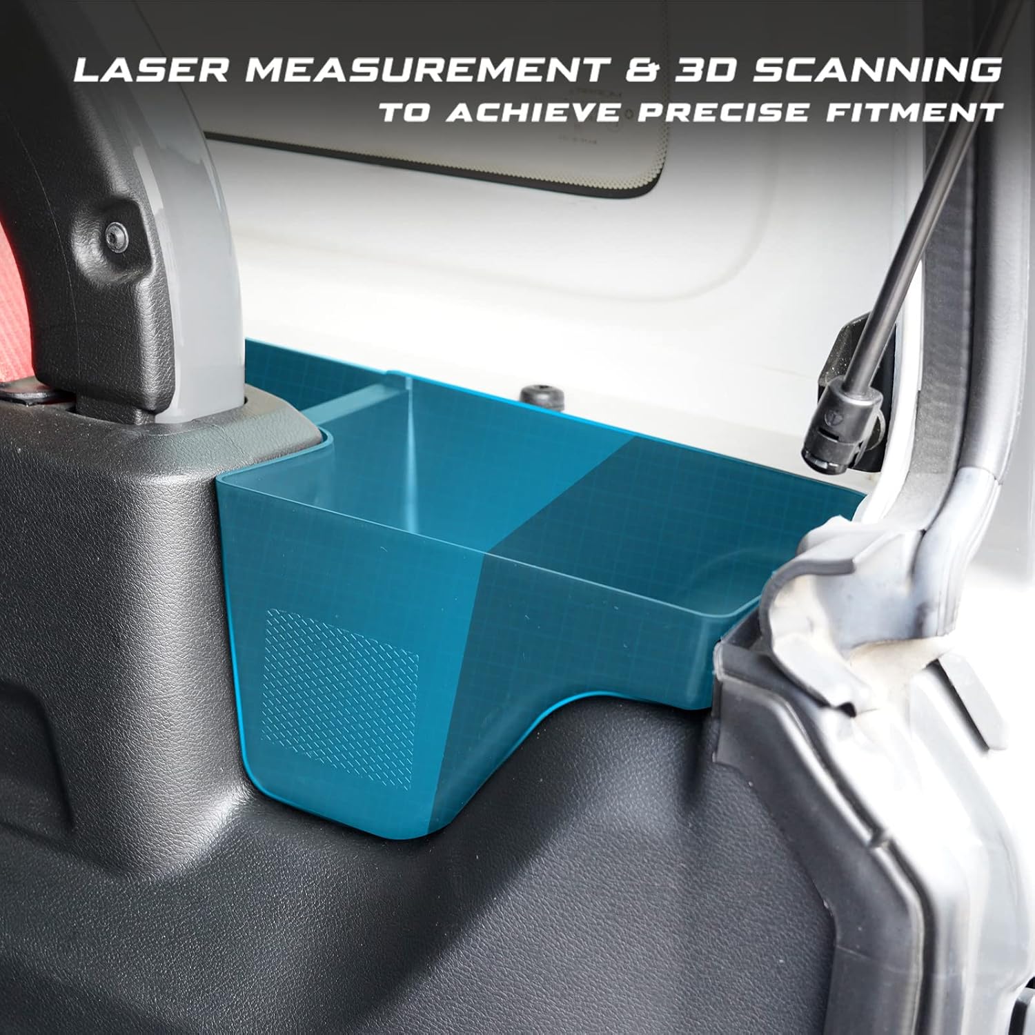 Kiwi Master Wheel Well Storage Trunk Organizers for 2018-2023 Jeep Wrangler JL 4 Door, Rear Storage Bin Box Tray, JL Interior Accessories Parts, Left & Right Side, Pair, Black