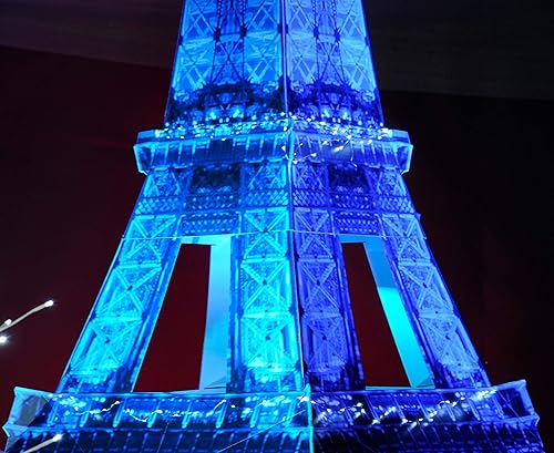 Miniatura 3 de Anderson's Kit de torre Eiffel iluminada azul hielo, decoración de graduación de París