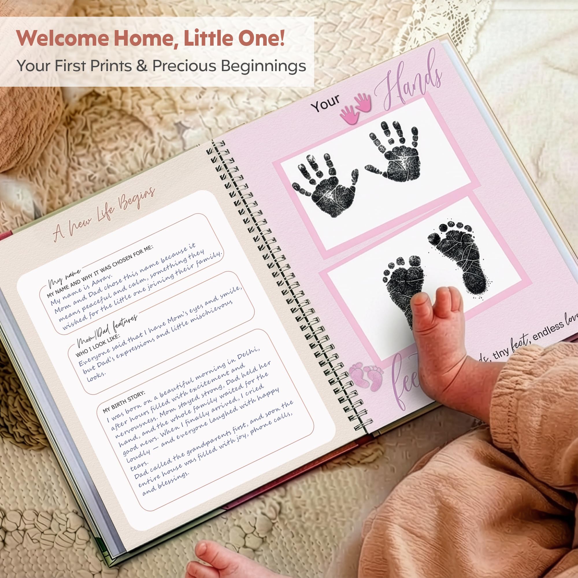 A Baby Cherry Baby Record Book - Memory Book & Baby Journal Record Book || 80 Pages || Milestone Memory Book for Boys & Girls (0 to 5 Years) - Ideal Gift for Newborns & New Parents 2