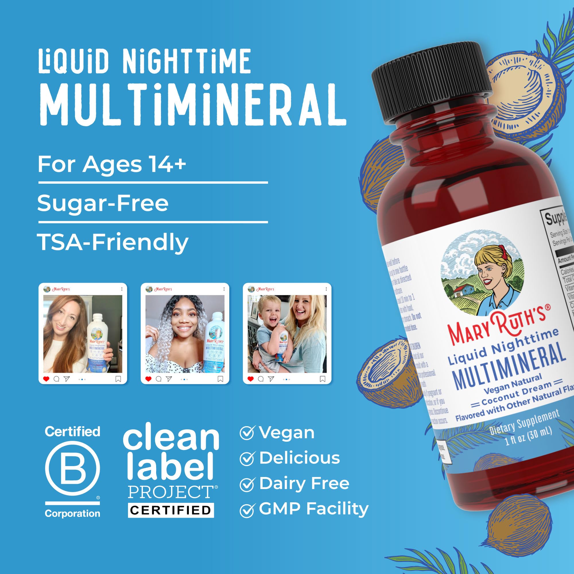 MaryRuth's Liquid Nighttime Multimineral Travel Pack, 8 Pack — Amazon image 8