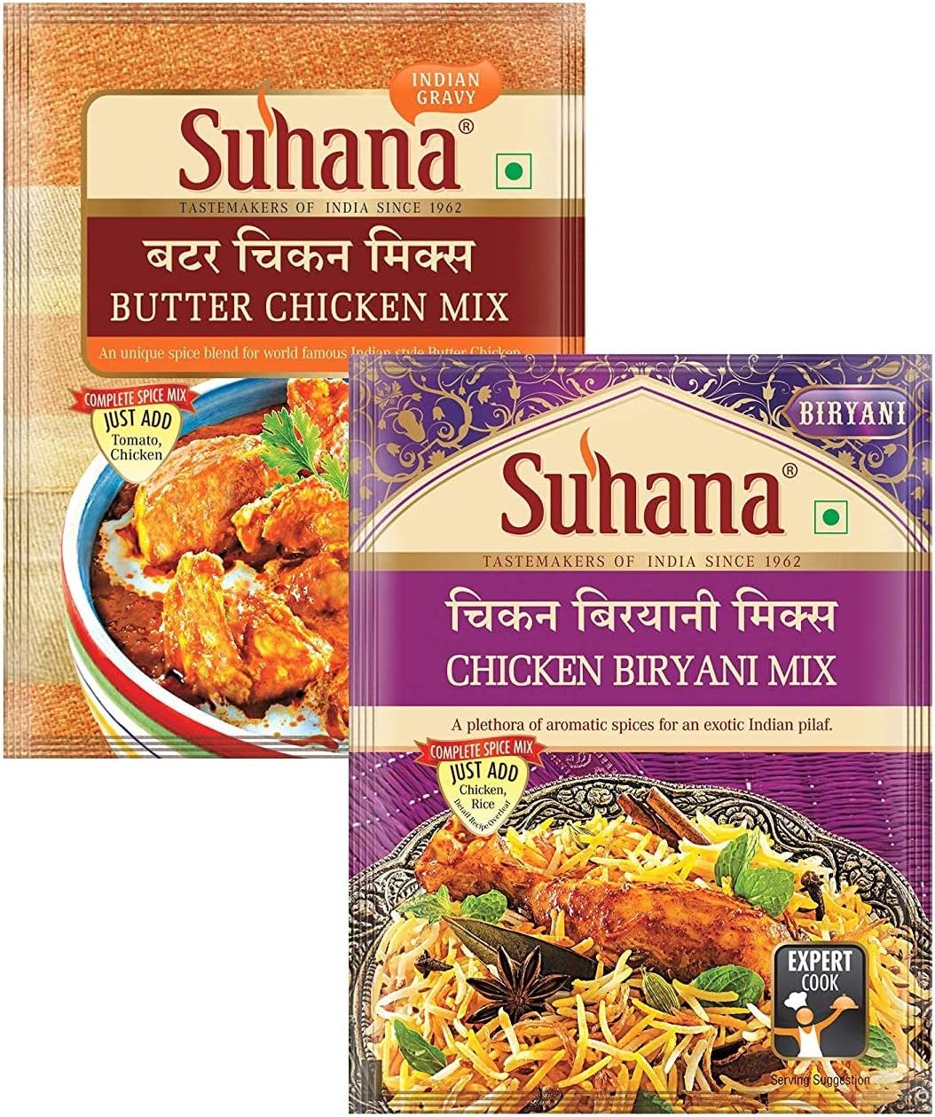 4 Pack of Butter Chicken Mix &4 Pack of Chicken Biryani Mix ( Combo of 8 )
