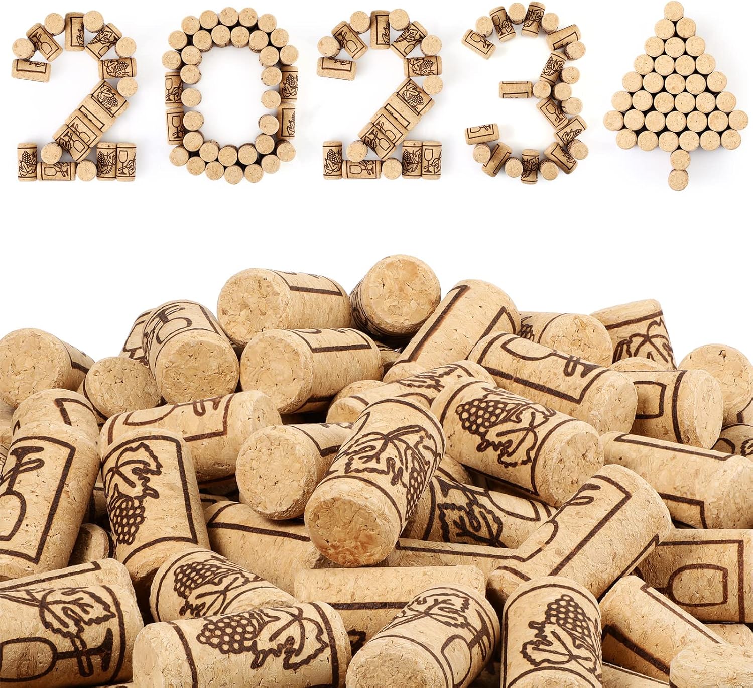 Natural Wine Corks 7/8" x 1 3/4" Wood Straight Corks Wine Bottle Corks Stopper Wine