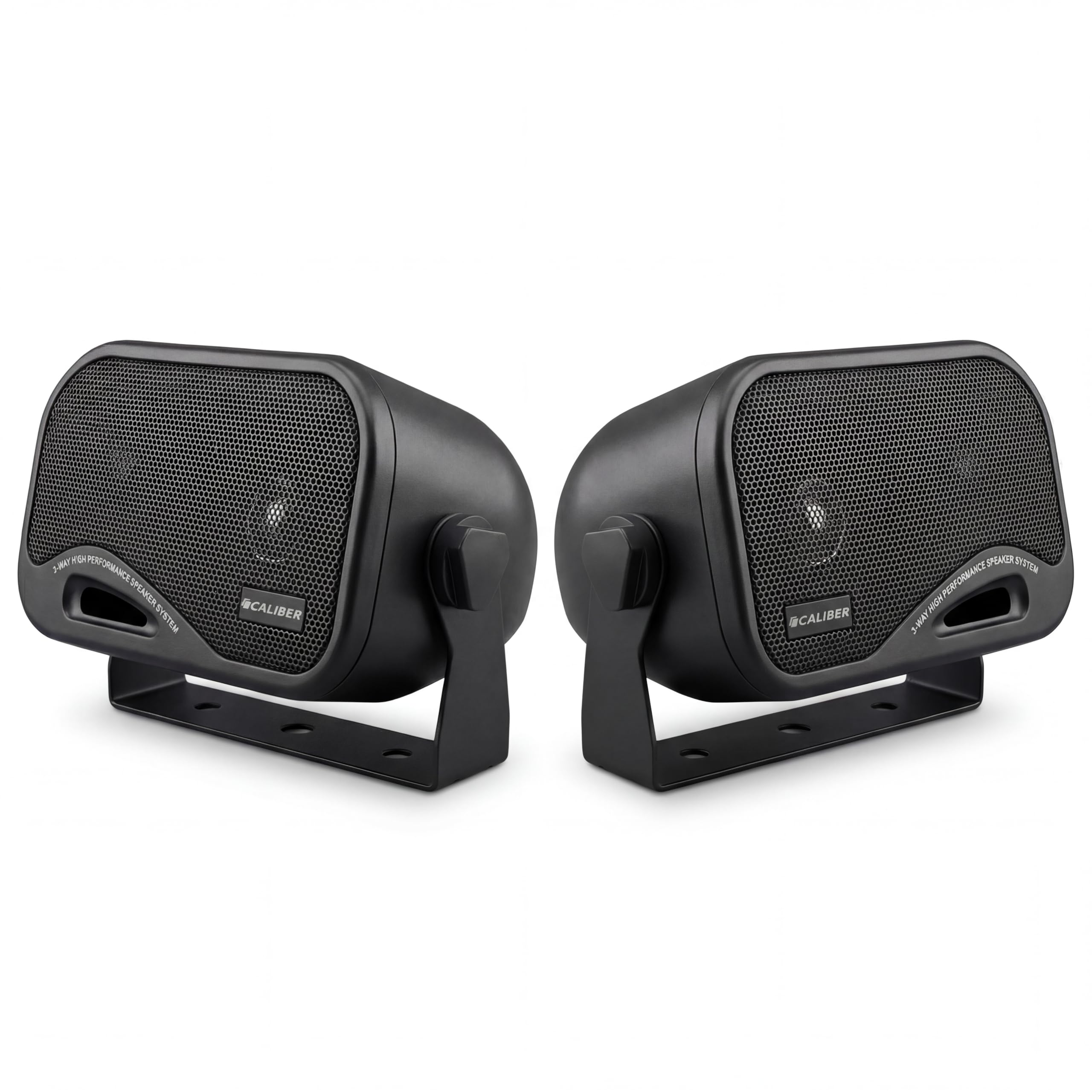 Caliber Haut Parleur de Voiture - 2X Enceinte Voiture - FM - SD - USB - AUX - Puissance Maximale 120W - 80W RMS - Matériel de Montage Inclus - Noir - 185 x 98 x 115 mm
