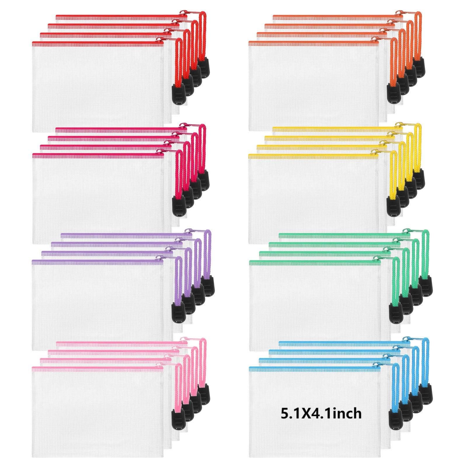 Jetec 32 Pcs Mesh Zipper Bags Bikini Organizer,Stylish Color,5.1 x 4.1 Inch — image 1