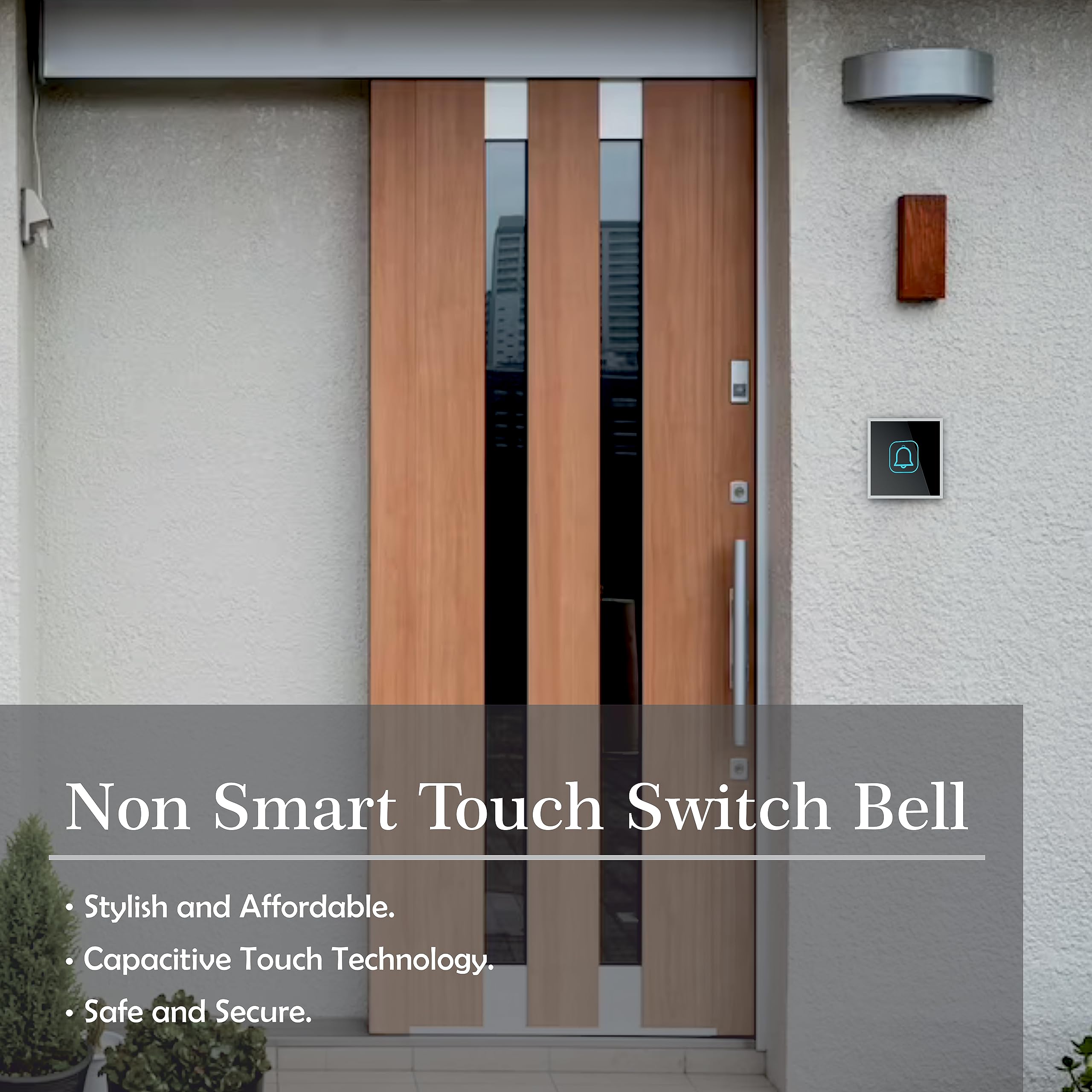 HomeMate NON Smart Touch Switch Bell - Black| Elegant Design | Easy Installation… — Amazon image 5