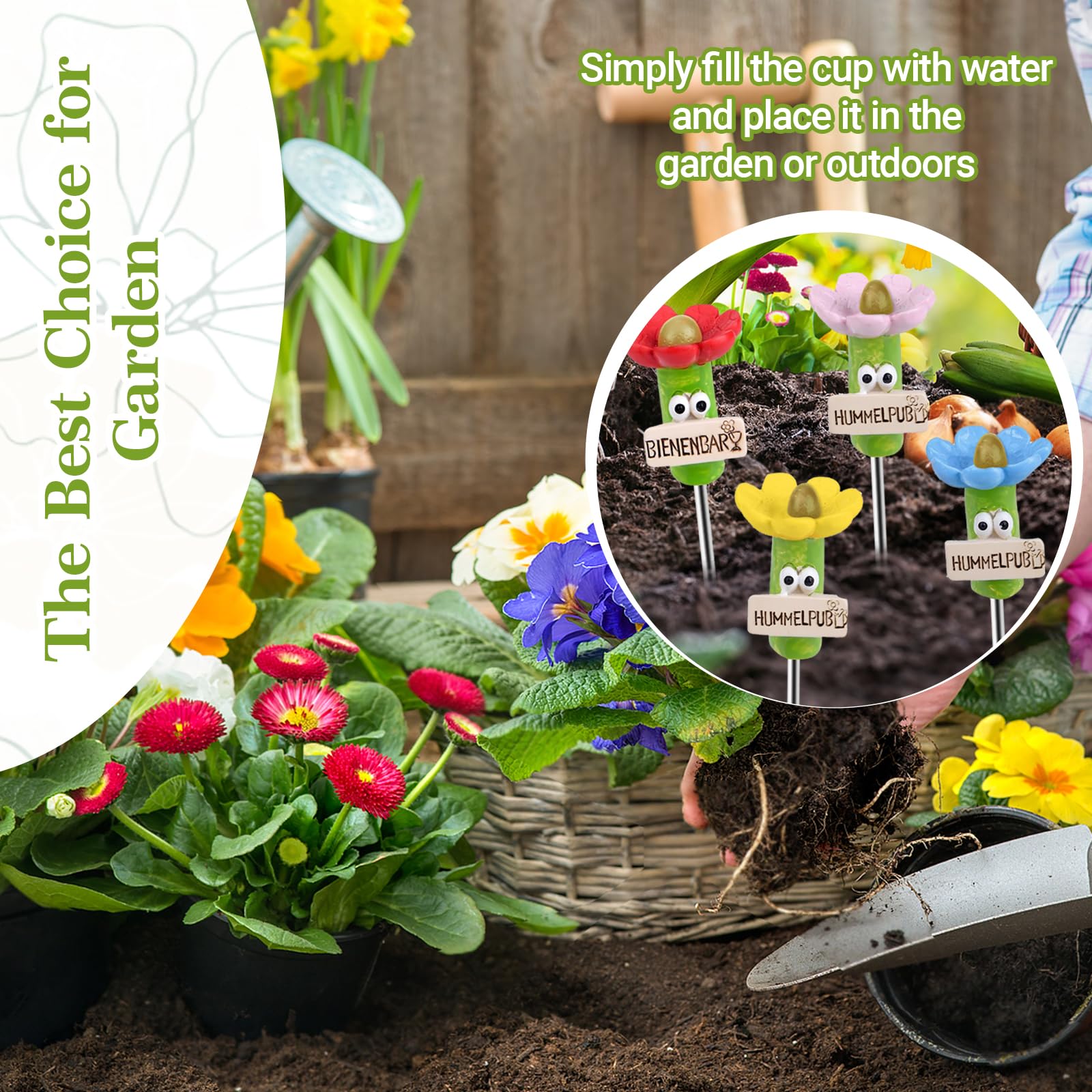 4-teiliges Bienentränken Set Aus Harz - Insektentränken Für Bienen & Schmetterlinge In Garten & Balkon