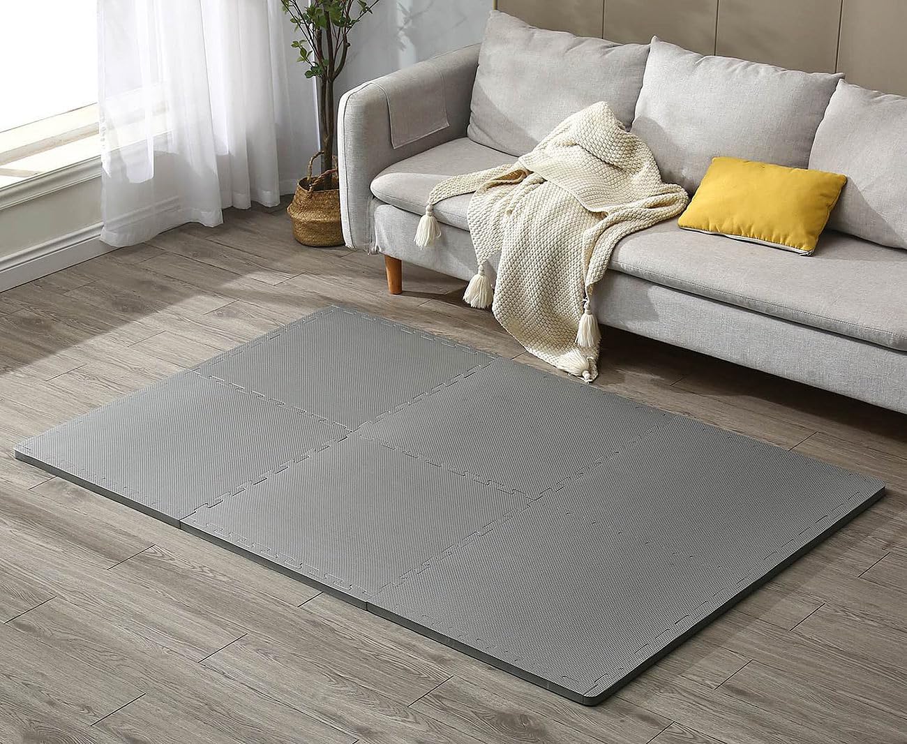 PEARL sports mata ochronna pod fitness: 144-set Maty ochronne podłogowe, 32 x 32 x 1 cm, wodoodporny (mata ochronna podłogi fitness EVA, pod bieżnię, puzzle)