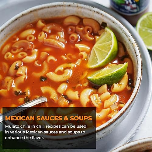 Miniatura 6 de NY SPICE SHOP Mulato Dry Chili Peppers - Pimientos mexicanos secos - Chili Mulato - Chile seco Mulato - Chile seco de Nuevo México - Chiles Morita -