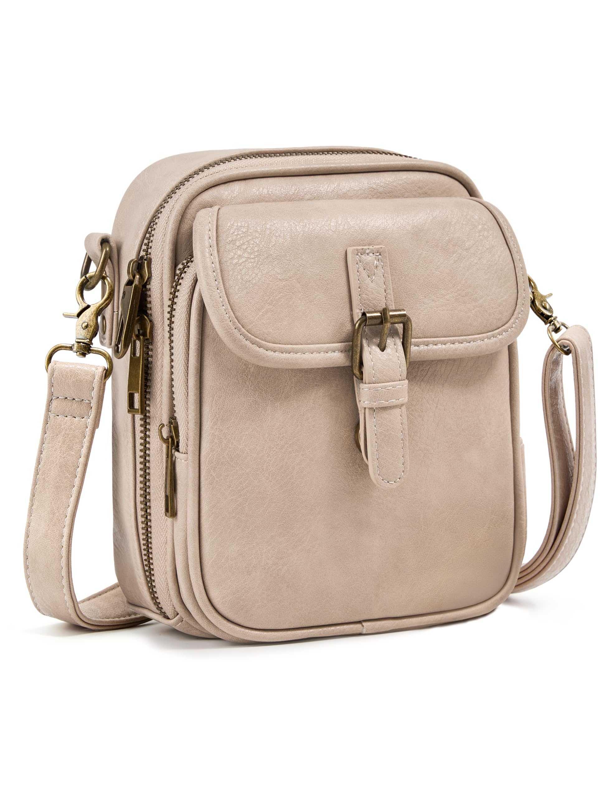 Crossbody Bag for Women Men Vegan Leather Anti-Theft Messenger Shoulder Bag Vintage Cross Body Purse with Card Slots