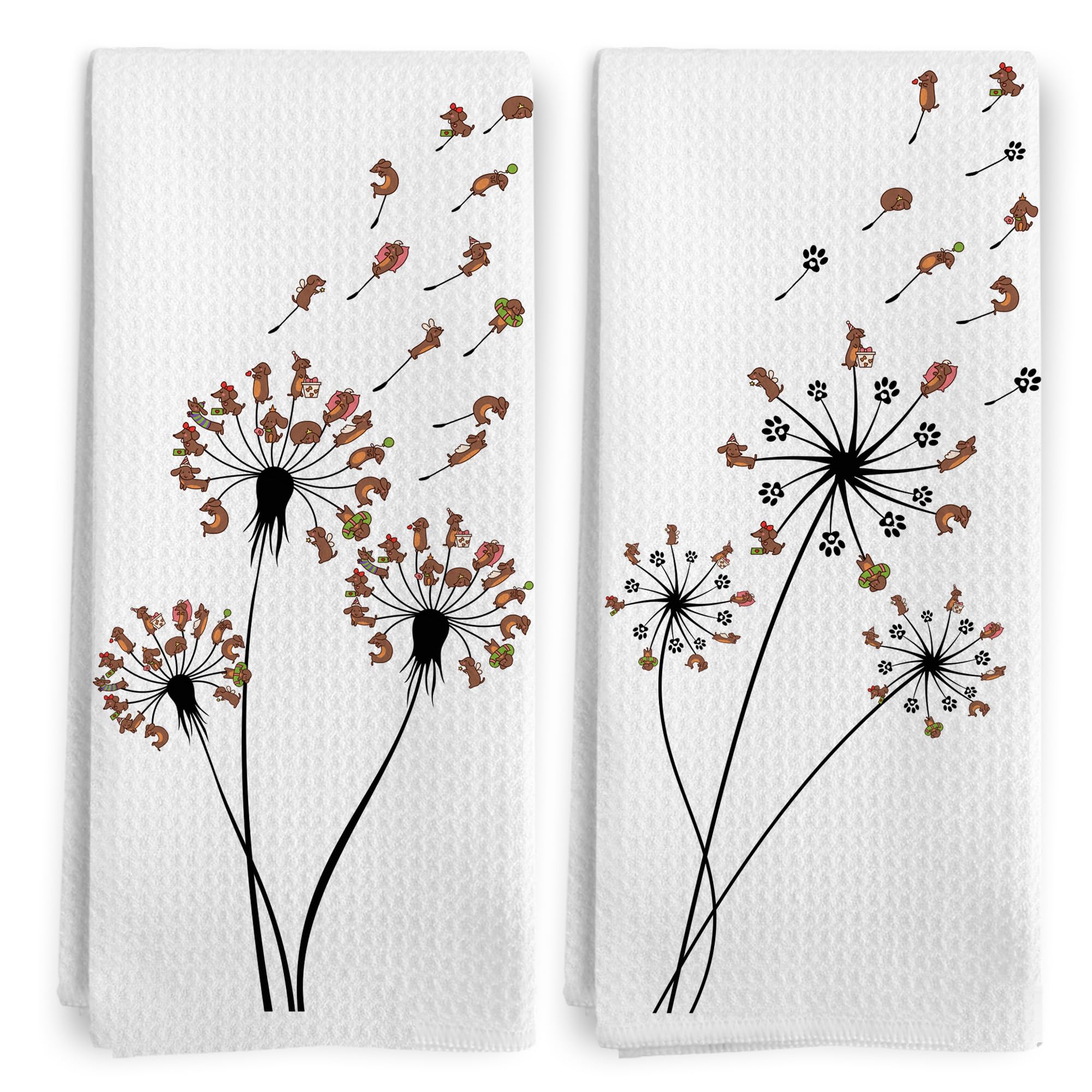Paños de cocina Dandelion Dog que eliminan la humedad protegiendo tus platos delicados