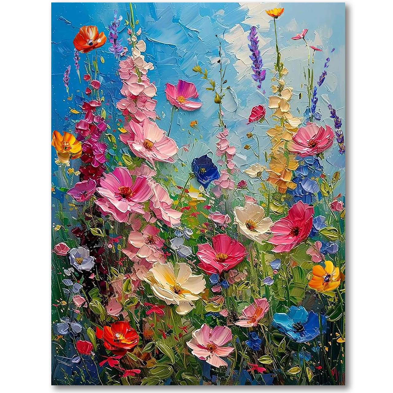 Wildflower Stamped Cross Stitch Kits for Adults - Flower Embroidery Kits for Beginners Adults,11 CT Patterns Dimensions Counted Cross Stitch Kits for Adults Arts Craft 12x16 inch-image-15