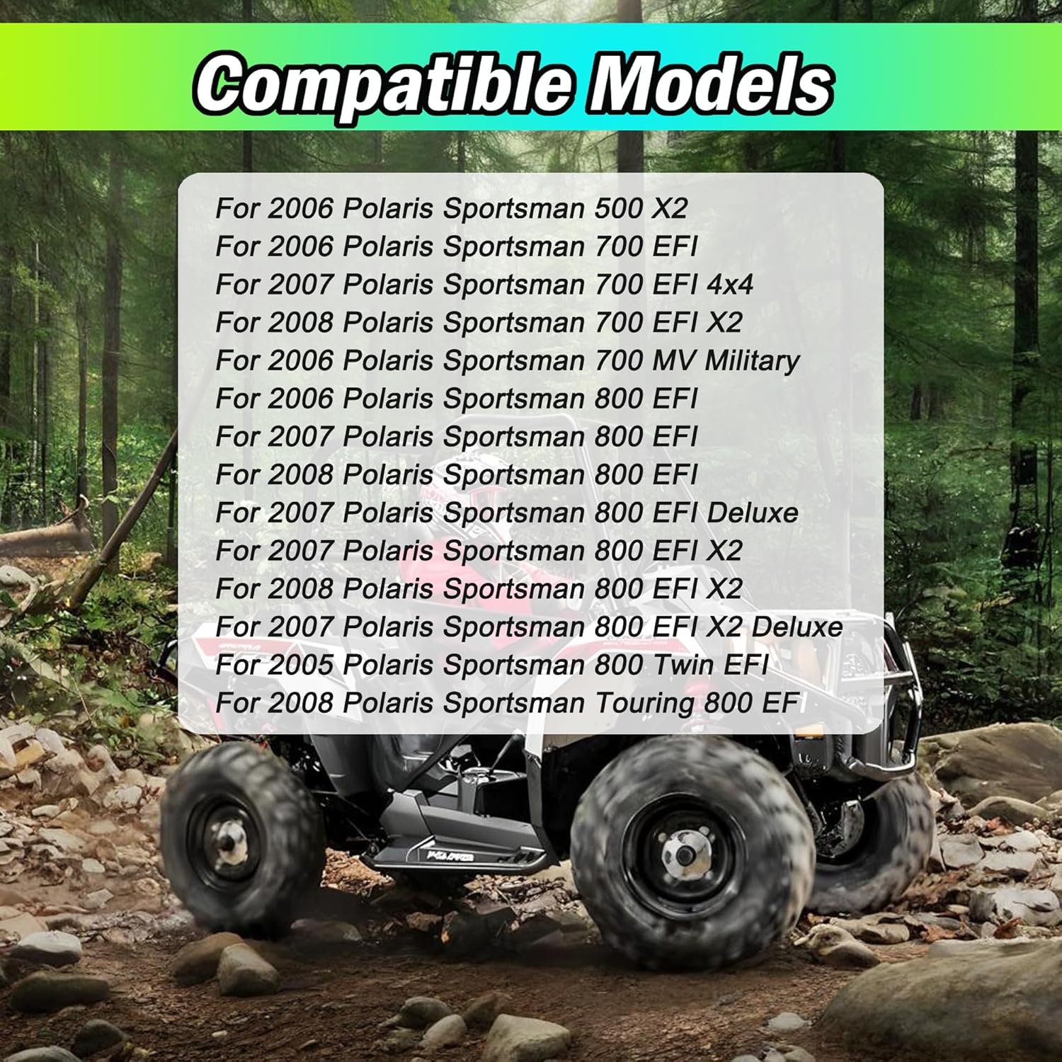 EFI Fuel Pump Assembly Fits Polaris Sportsman 700 X2 800 EFI 4X4 ATV 47-1048 Complete Fuel Pump Module 5-Bolt, Sportsman X2 500 2006, 47-1048-BNM, 471048, 2520496 2520776 2520311 2005 2006 2007 2008 - Image 5
