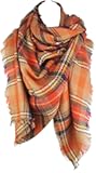 Women's Fall Winter Scarf Classic Tassel Plaid Tartan Warm Soft Chunky Large Blanket Wrap Shawl Scarves