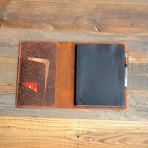 Miniatura 2 de JJNUSA Funda de cuero compatible con Moleskine XXL de 8.5 x 11 pulgadas, funda de cuero para cuaderno de viaje, funda de cuero envejecido, diario de
