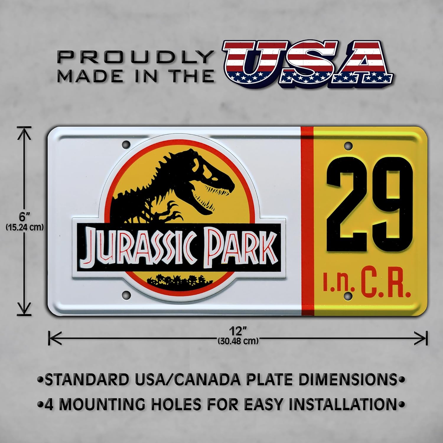Jurassic Trilogy | # 29 | Metal Stamped License Plates