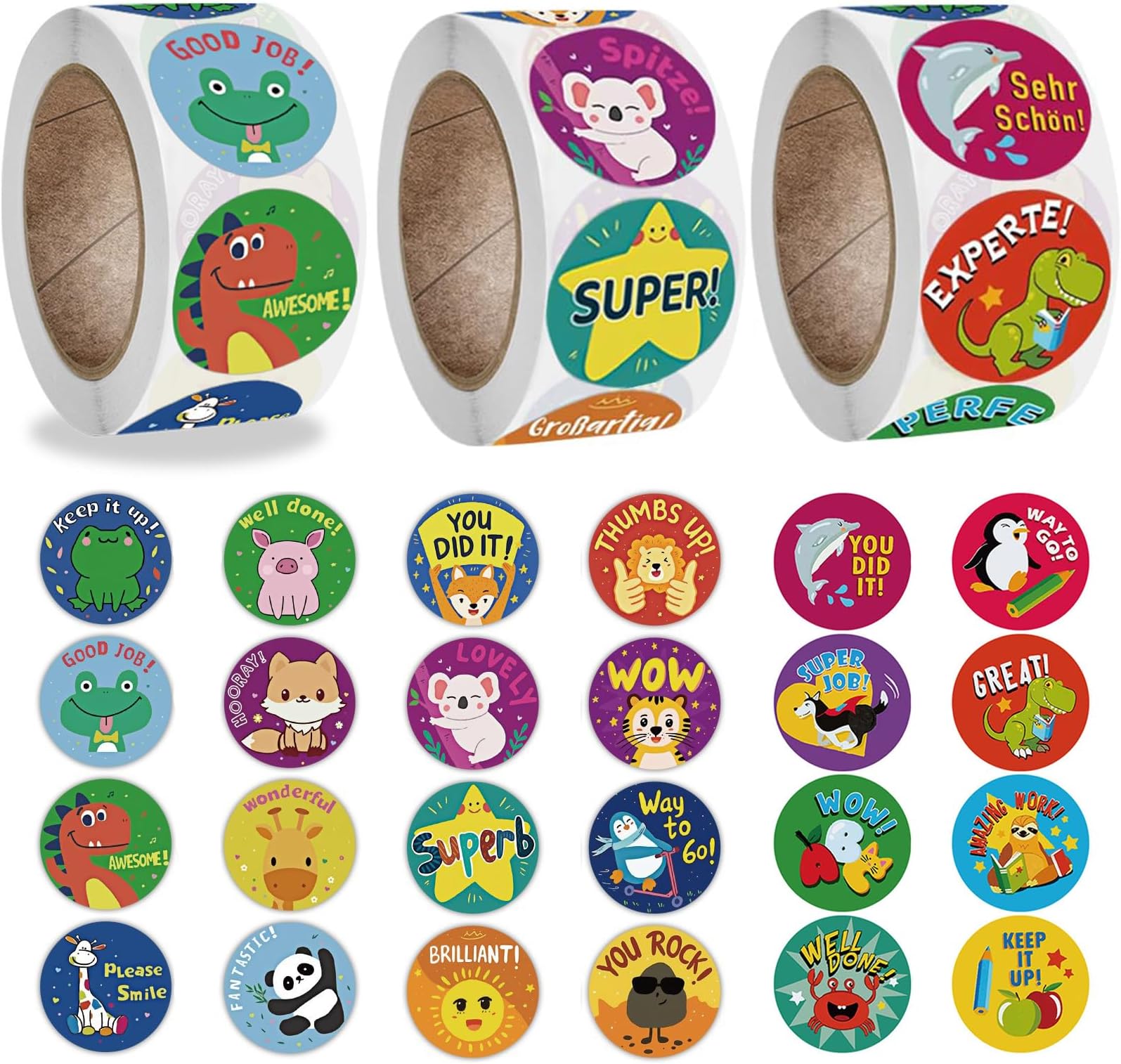 Stickers Enseignants | Smiley Autocollants De Récompense En Anglais