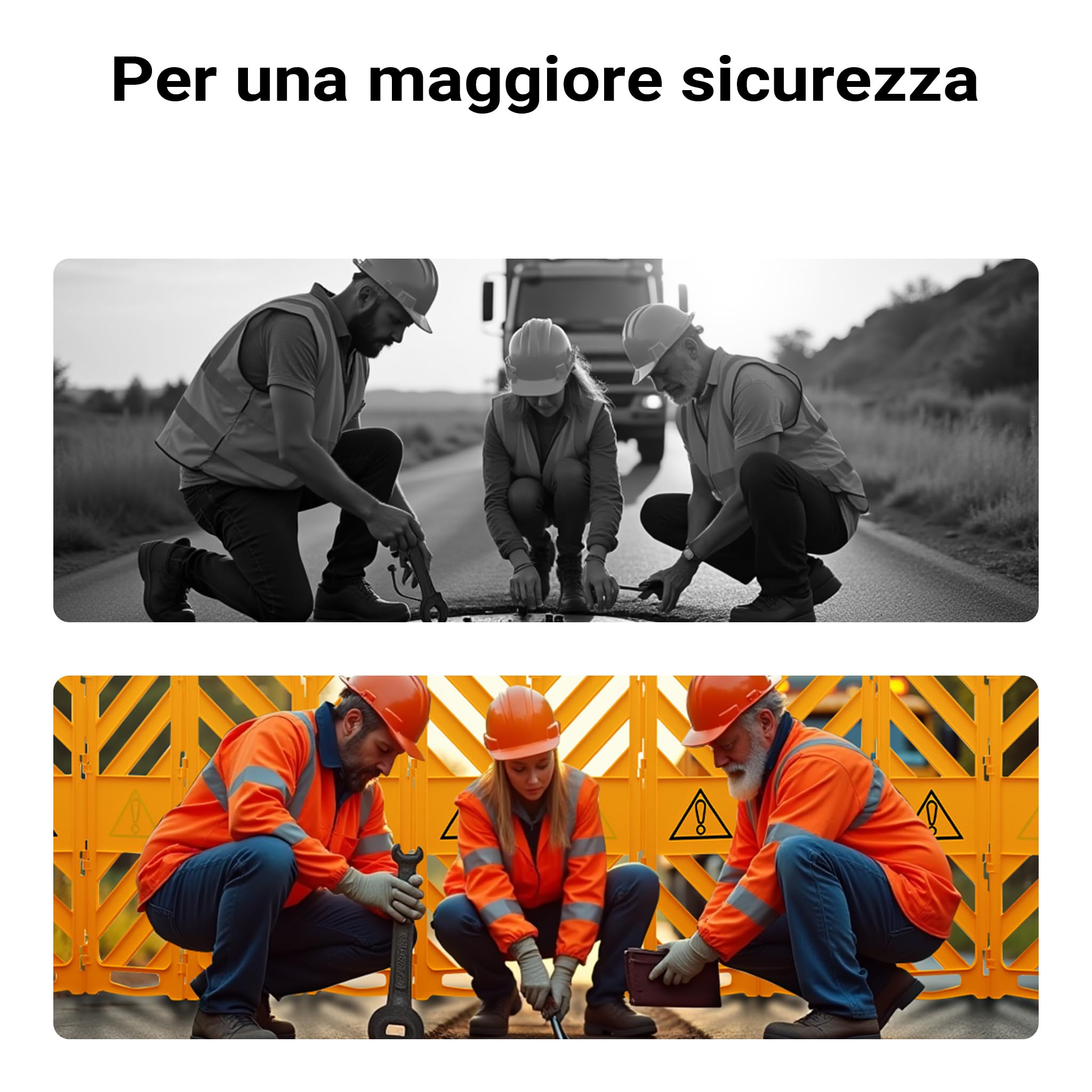 Wiltec Barriera mobile portatile, barriera pieghevole 60 x 32 x 101 cm, recinzione estensibile fino a 3,9 m con ruote e maniglie, barriera in PE robusto