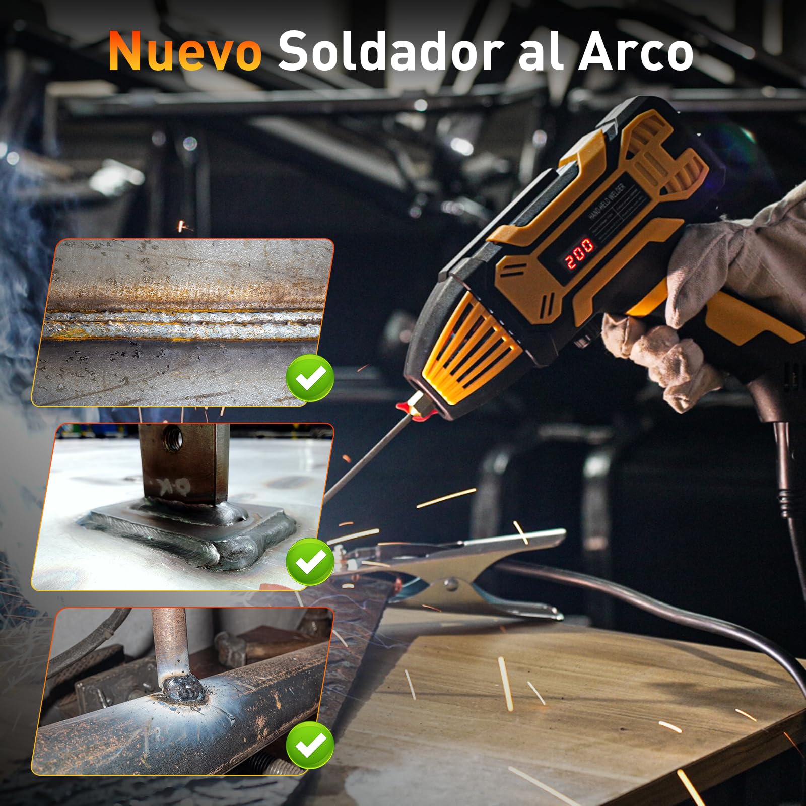 Soldador Inverter Electrodo - 220 V Soldador al Arco IGBT 120 A 6 Ajustes de Corriente Variables para Alambre de 2,4-3,2 mm