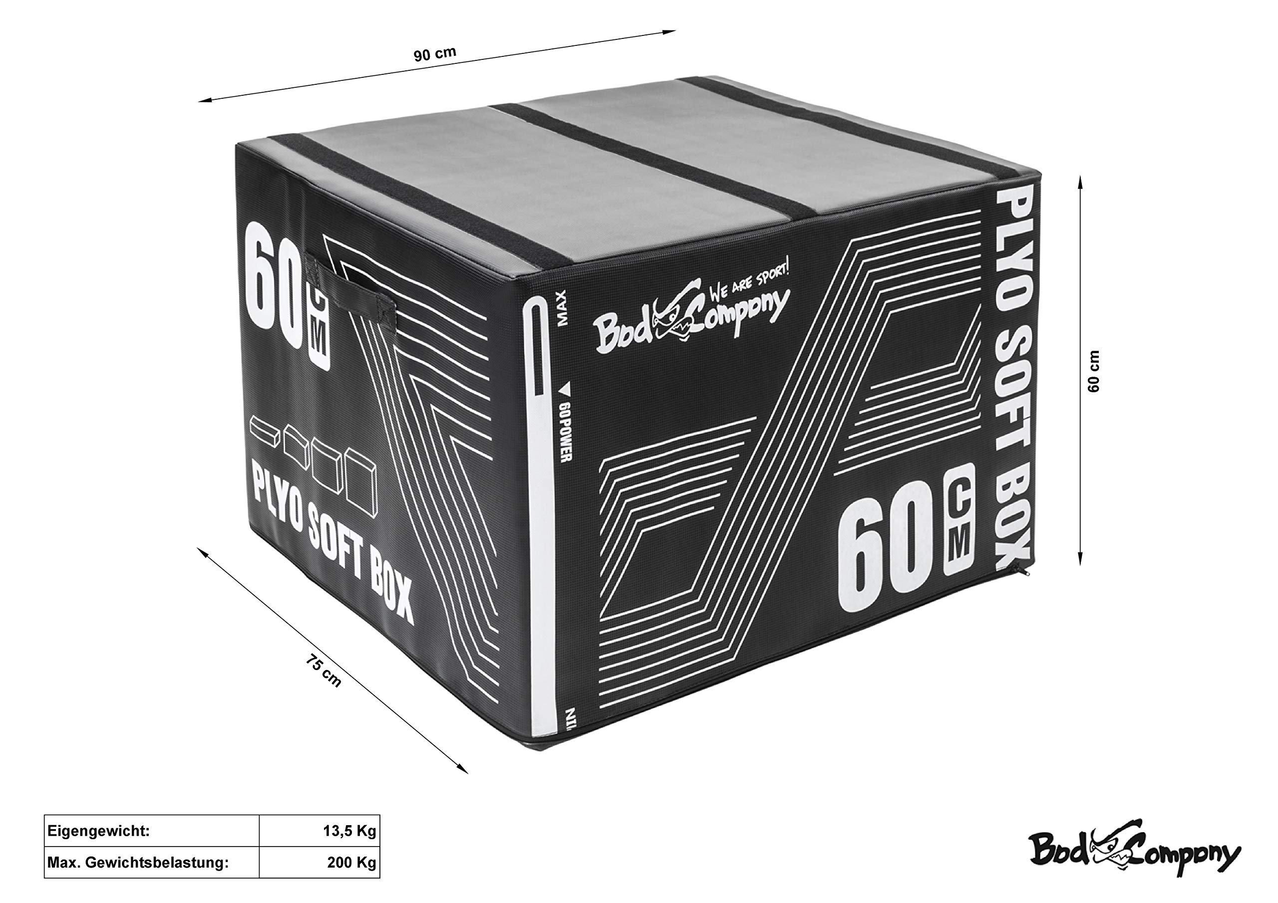 Bad Company Sprungkasten-Set I Soft Plyo-Box mit hartem Schaumkern im 5-teiligen Set mit Reißverschlüssen und Einer max. Sprungkraft von 158cm
