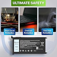 Vista 3 de Batería NinjaBatt para Dell WDX0R P69G Inspiron 15/13 5000/7000 Series 5570 5567 7579 5578 5568 7569 5579 5565 7573 7378 5378 7368 5379 5368 7375