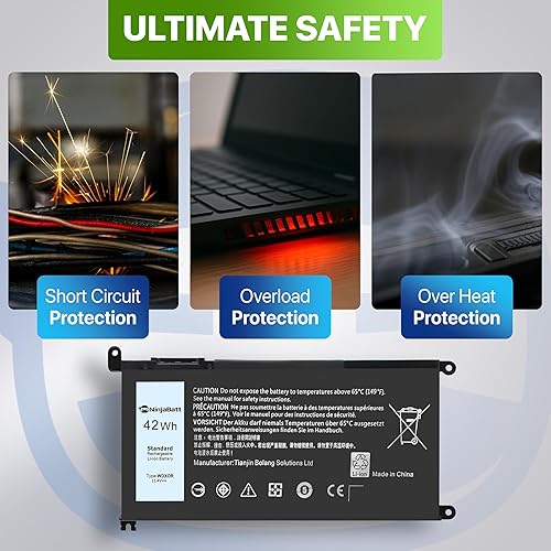 Miniatura 3 de Batería NinjaBatt para Dell WDX0R P69G Inspiron 15/13 5000/7000 Series 5570 5567 7579 5578 5568 7569 5579 5565 7573 7378 5378 7368 5379 5368 7375
