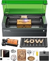 xTool S1 40W Laser Engraver & Cutter Rotary Bundle - 600mm/s Speed, 24x15" Bed for Wood, Metal, Acrylic, Tumblers & Big Projects