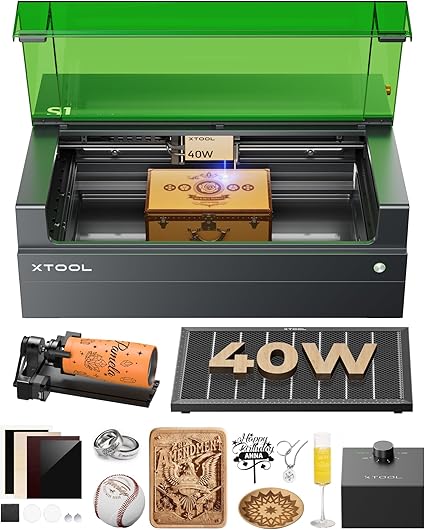 xTool S1 40W Laser Cutter and Laser Engraver for Tumblers,