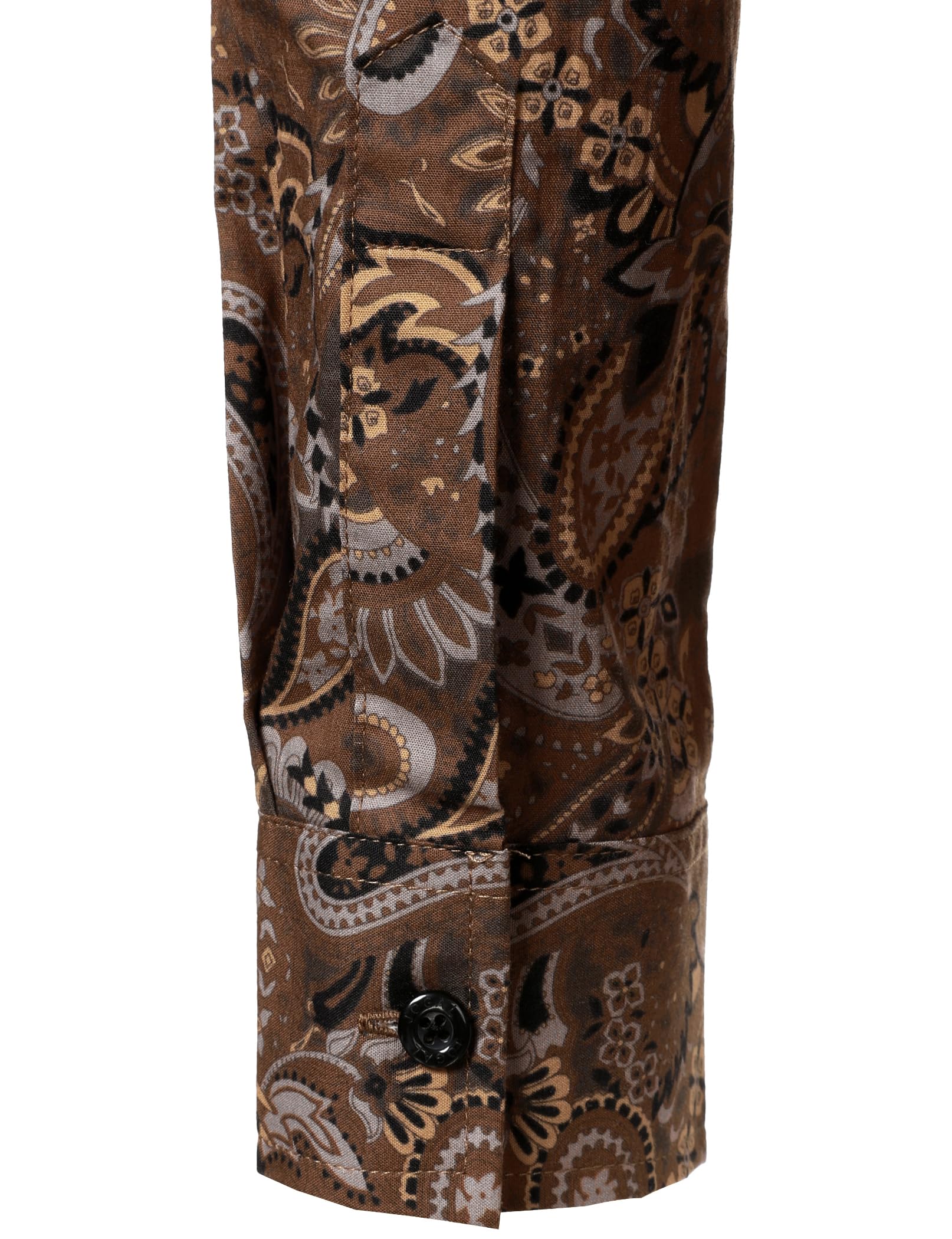 JOGAL Camisa de manga larga para hombre de corte regular con estampado floral