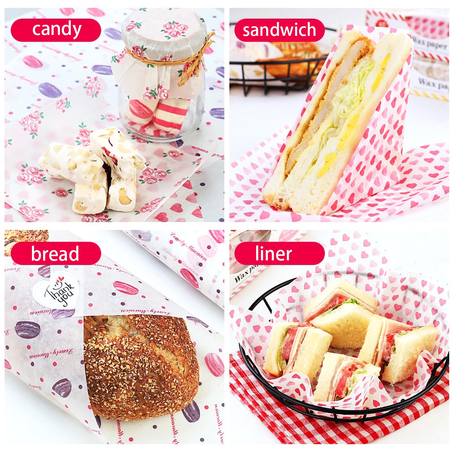 100-Pack Halloween Wax Paper Sheets For Food Wrapping & Party Decor (22x25 Cm)