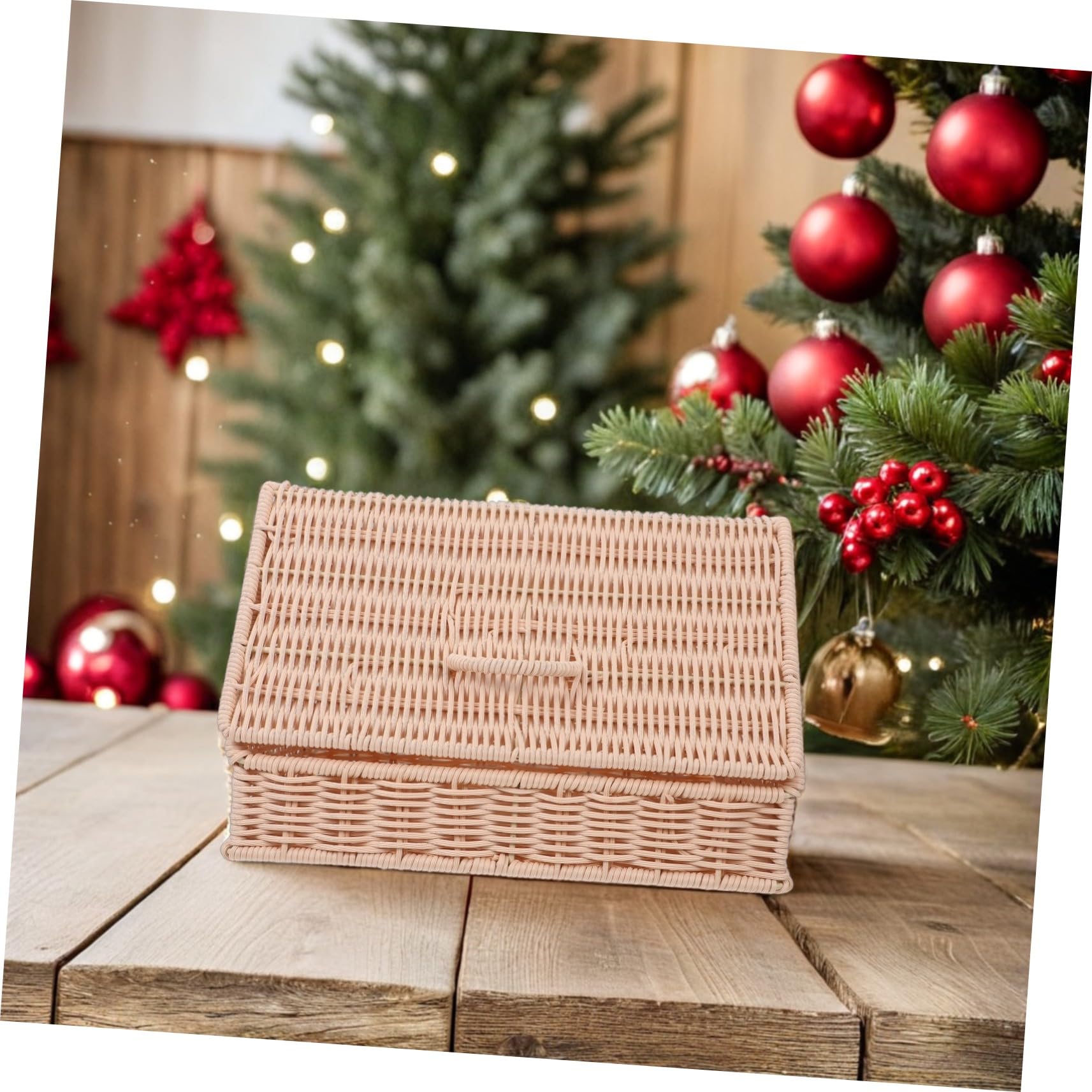 Wickelkorb Mit Deckel Handgefertigter Rattan Aufbewahrungskorb Für Snacks Und Desserts Dekorativer Organizer Für Küche Und Wohnzimmer Praktischer Korb Mit Henkel