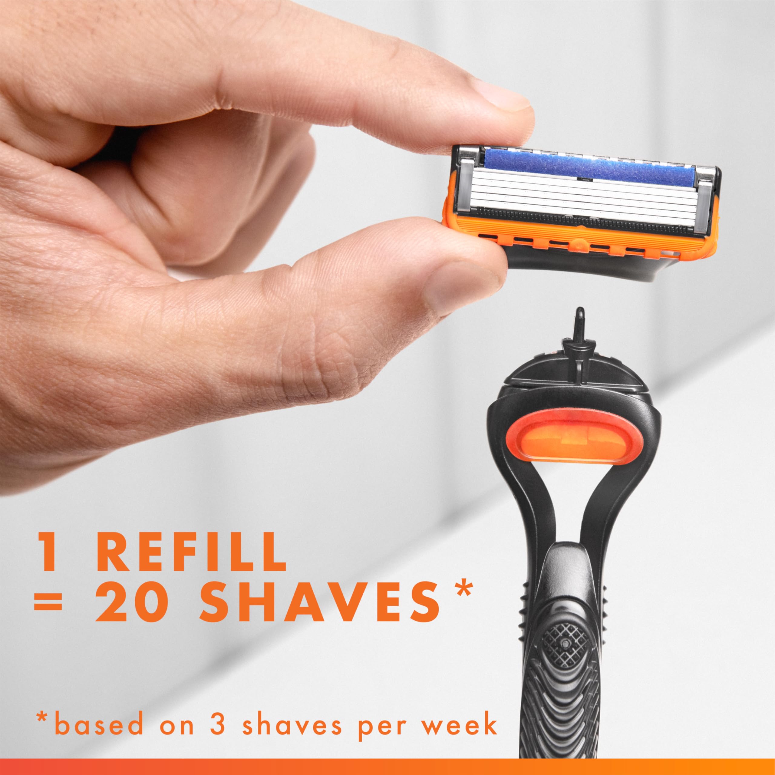 Gillette Fusion5 5-Blade Mens Razor Blade Refills, 12 Count, with Precision Trimmer