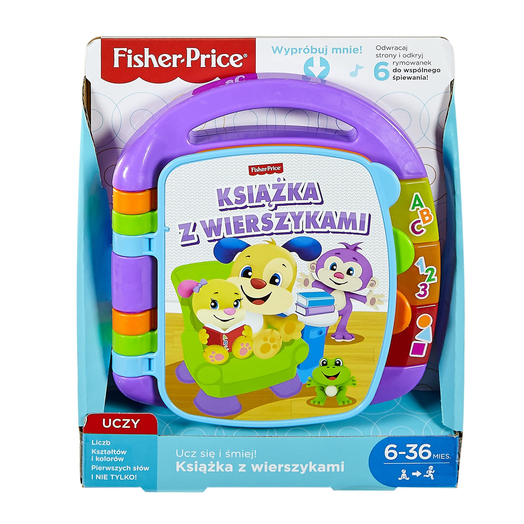 Fisher-Price FRC70 - "Ucz się i śmiej" Książka z wierszykami