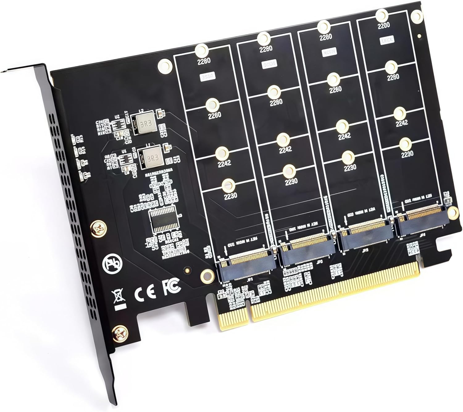 Rongdeson LM417 Quad NVMe PCIe 4.0 Adapter: 4x SSD Storage Boost for Gaming PCs