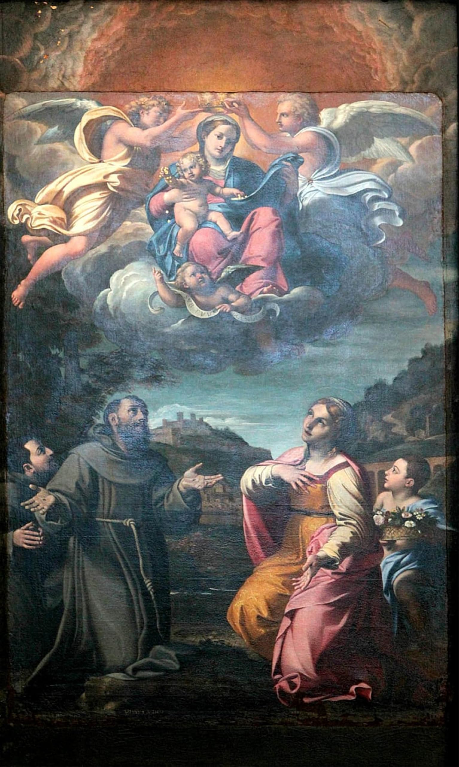 ARTXLXXBN Famous Art Print Poster Vintage Wall Art Lady with Saints by Annibale Carracci Canvas Art Poster for Home Decor 60x90cm
