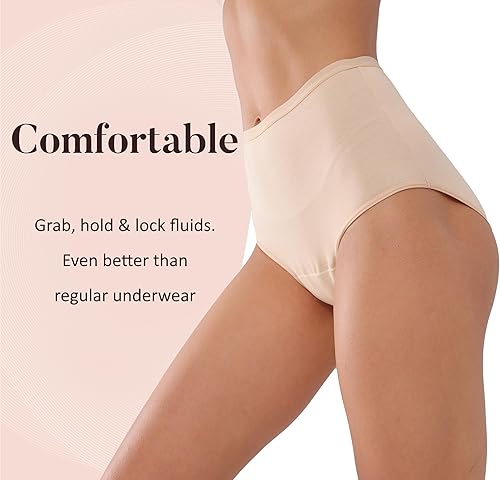 Miniatura 3 de Ropa interior lavable súper absorbente para incontinencia de orina para mujer, bragas de cintura alta para fugas moderadas de vejiga, 4.1 fl oz (XL,
