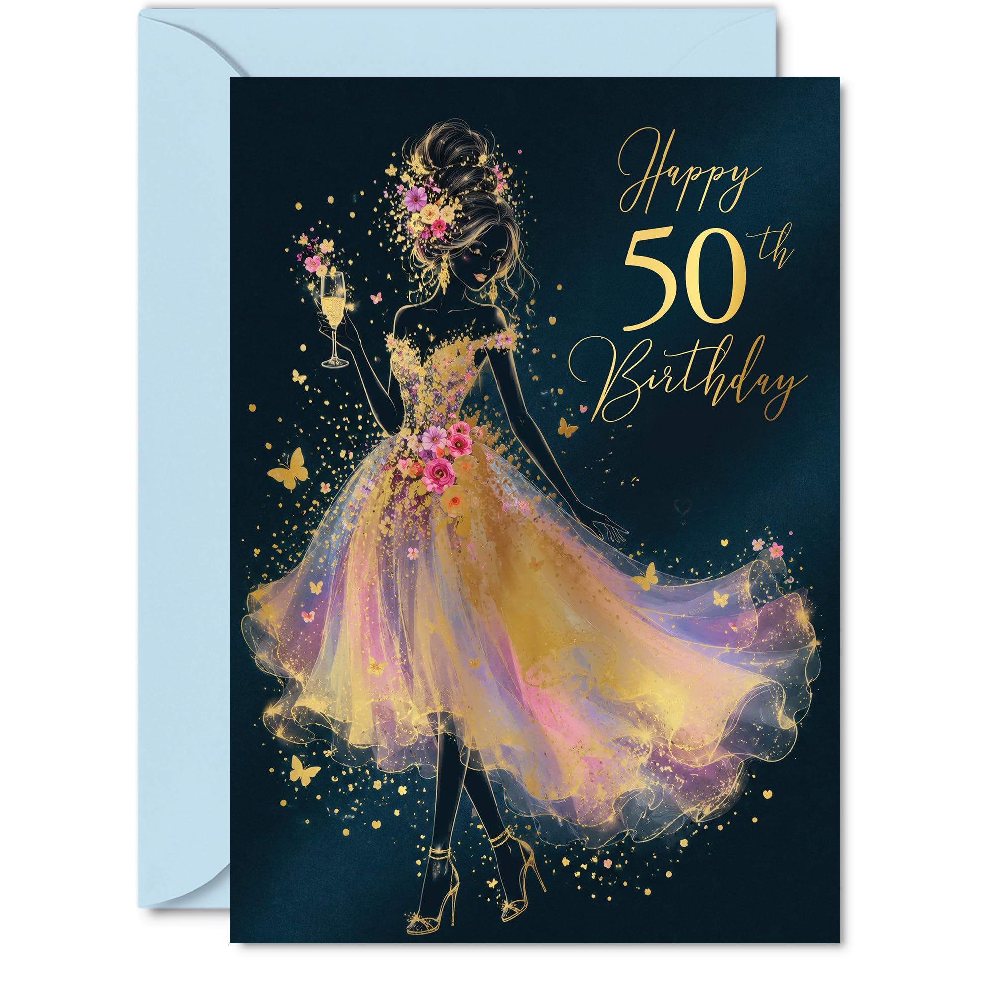 Milestone 50th Birthday Card, Celebrate in Style