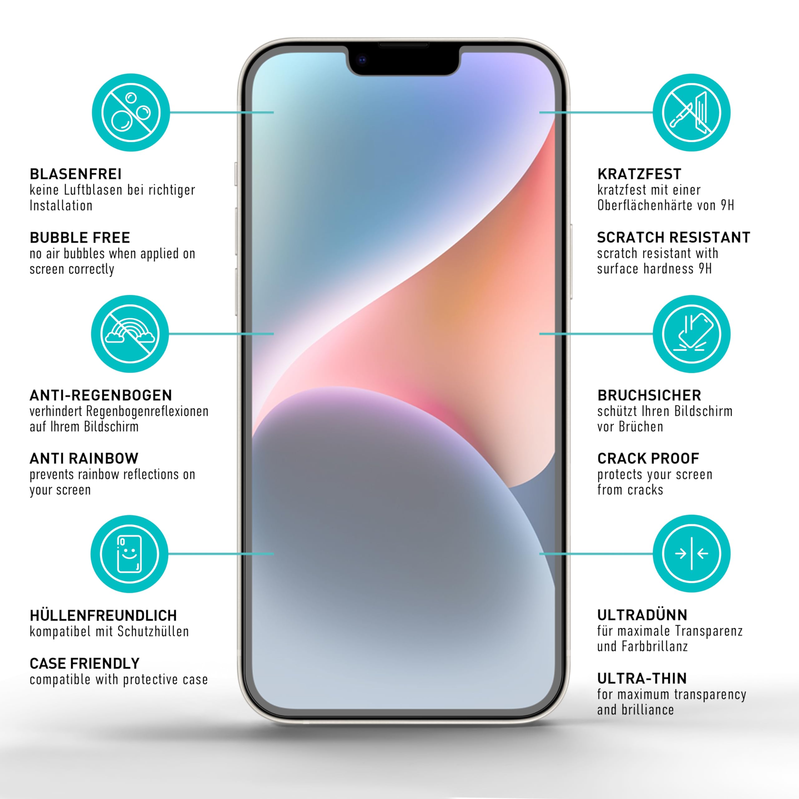 Vetro Temperato Privacy Per IPhone 14 Pro Max | Smartect [2 Pezzi] | Pellicola 9H Anti Graffio Con Cornice Di Installazione | Copertura Totale E Protezione Vista - 3